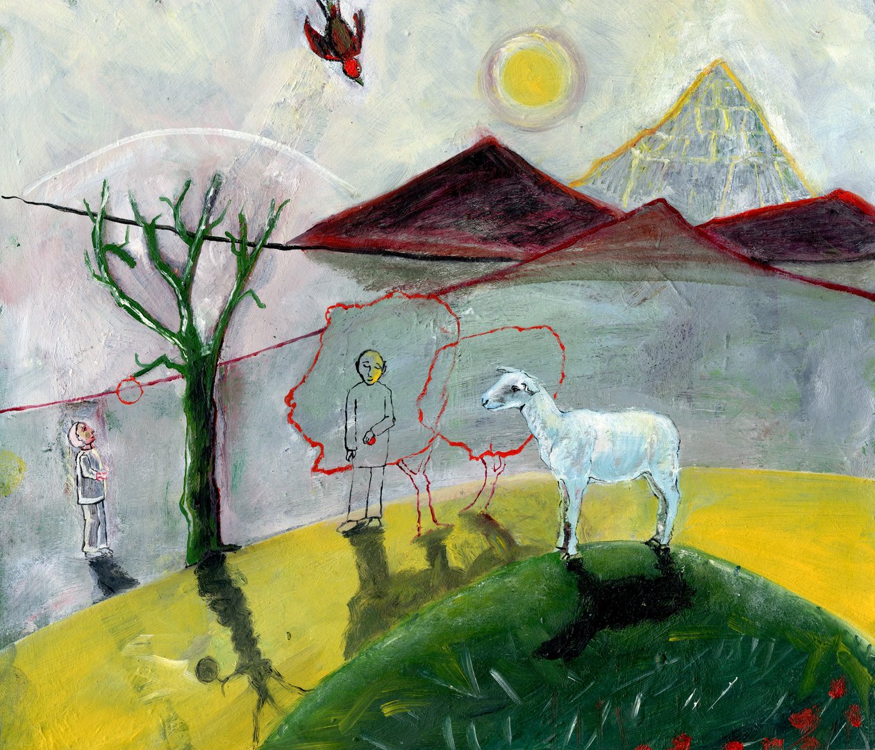 Día de la manzana, 2004 (óleo sobre papel) de Gigi Sudbury