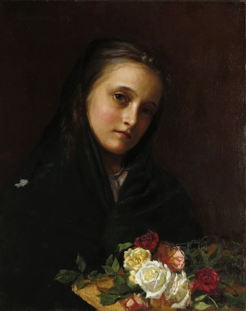 Niña con flores de Gilbert Gaul