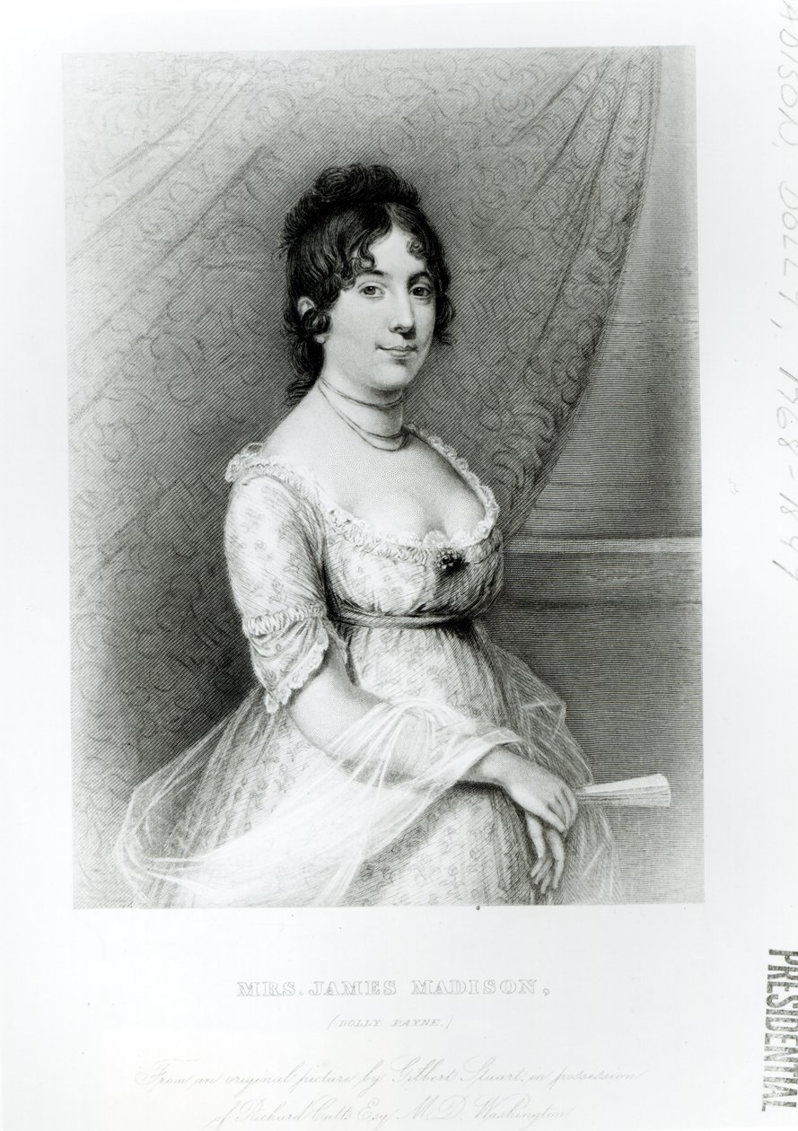 Sra. James Madison, Dolley Payne (1768-1849), c.1804-55 de Gilbert Stuart