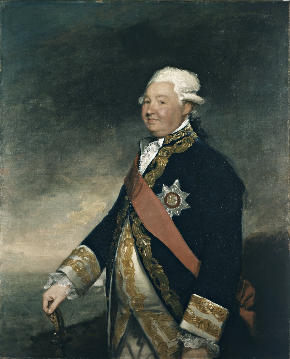 Vicealmirante Edward Hughes (óleo sobre lienzo) de Gilbert Stuart