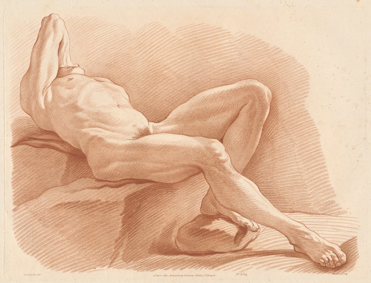 Academia (639) de Gilles Antoine Demarteau after Edme Bouchardon