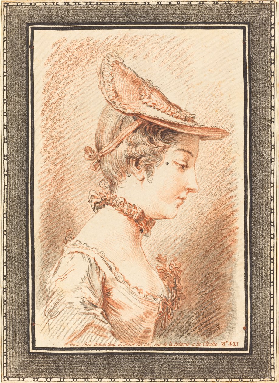 Cabeza de una joven de Gilles Demarteau