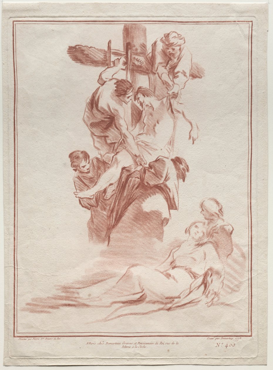 El Descendimiento de la Cruz, 1773 de Gilles Demarteau
