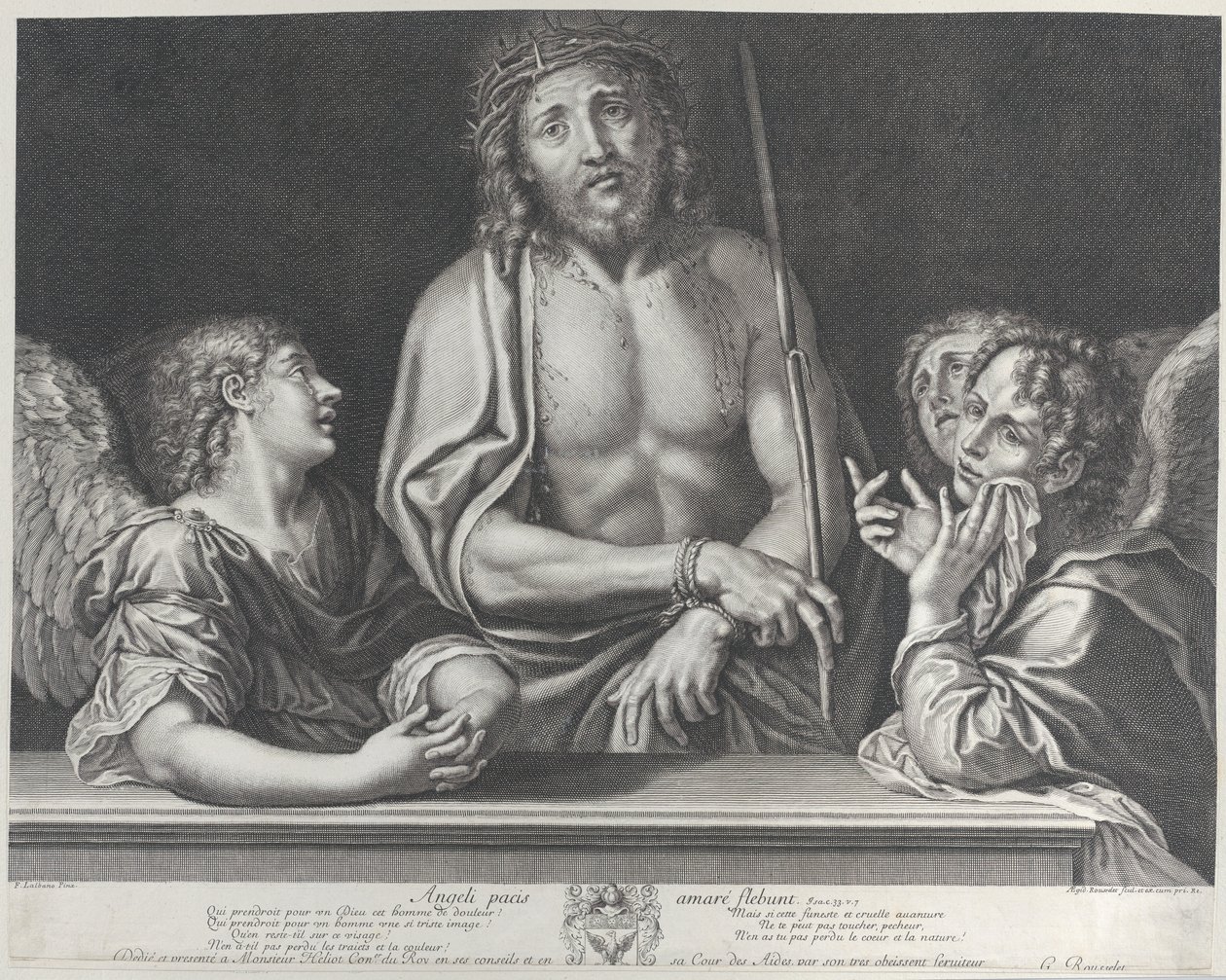Ecce Homo con tres ángeles, 1634-1686 de Gilles Rousselet