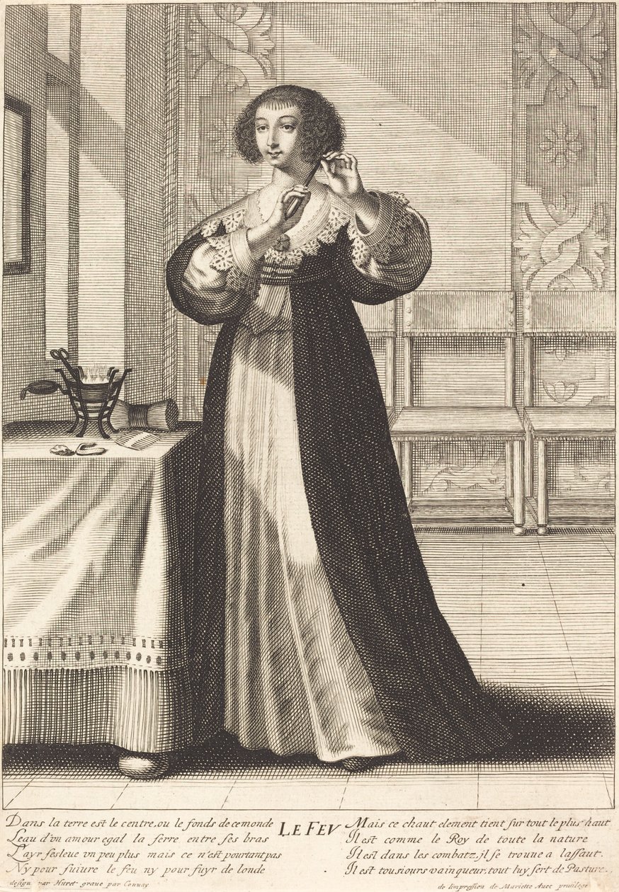 El fuego de Gilles Rousselet after Grégoire Huret