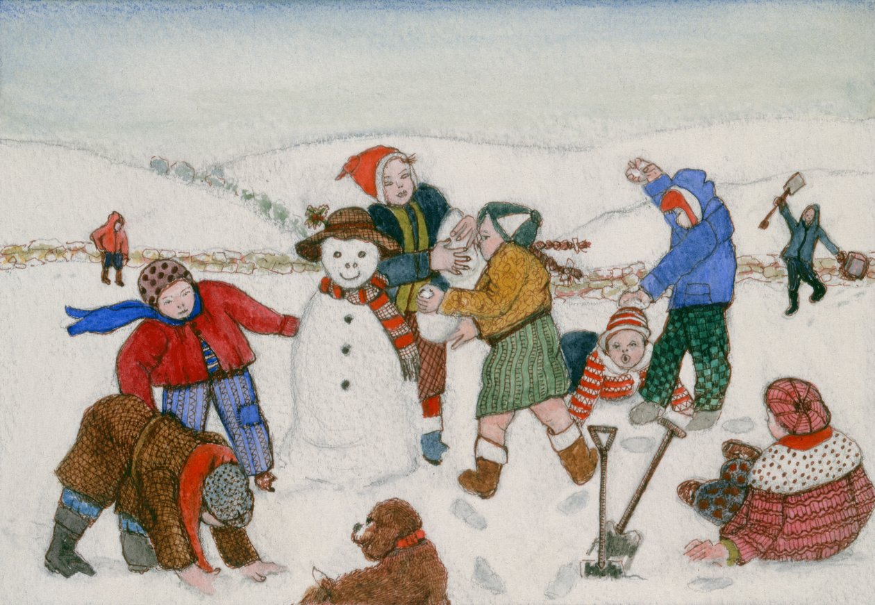 Jugando en la nieve de Gillian Lawson