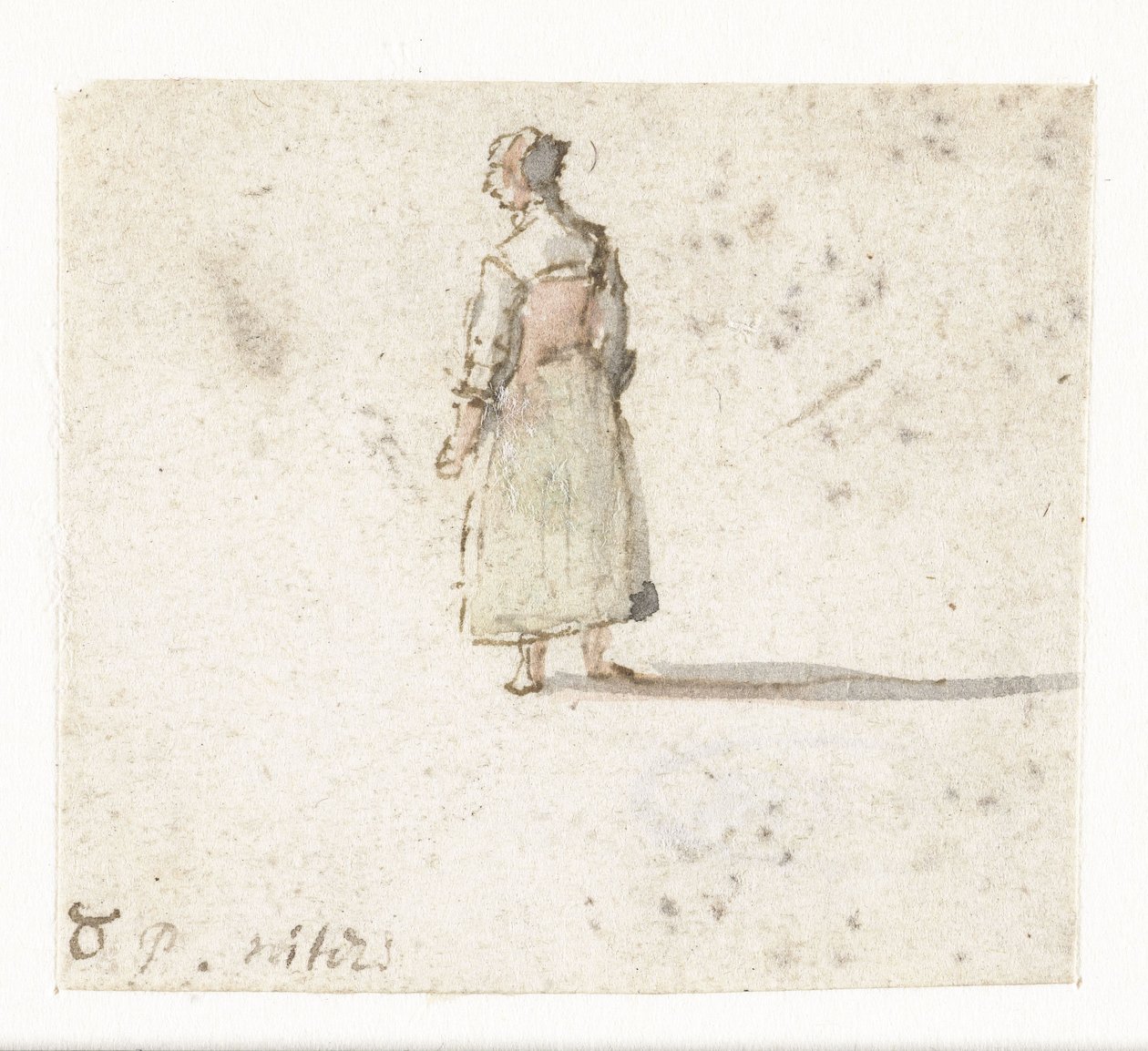Mujer de pie vista desde atrás de Gillis Neyts