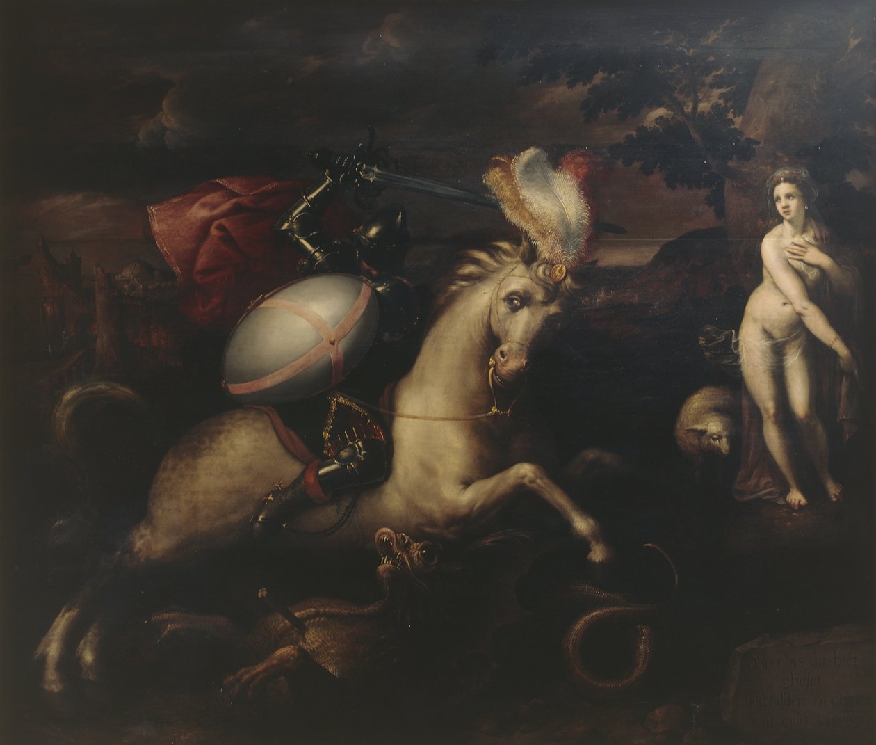 San Jorge (óleo sobre tabla) de Gillis (c.1535 99) Congnet