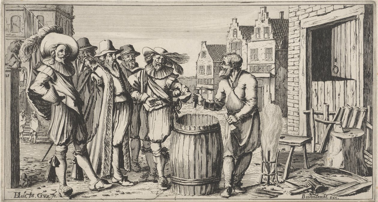 Cooper frente a su taller de Gillis van Scheyndel (I)