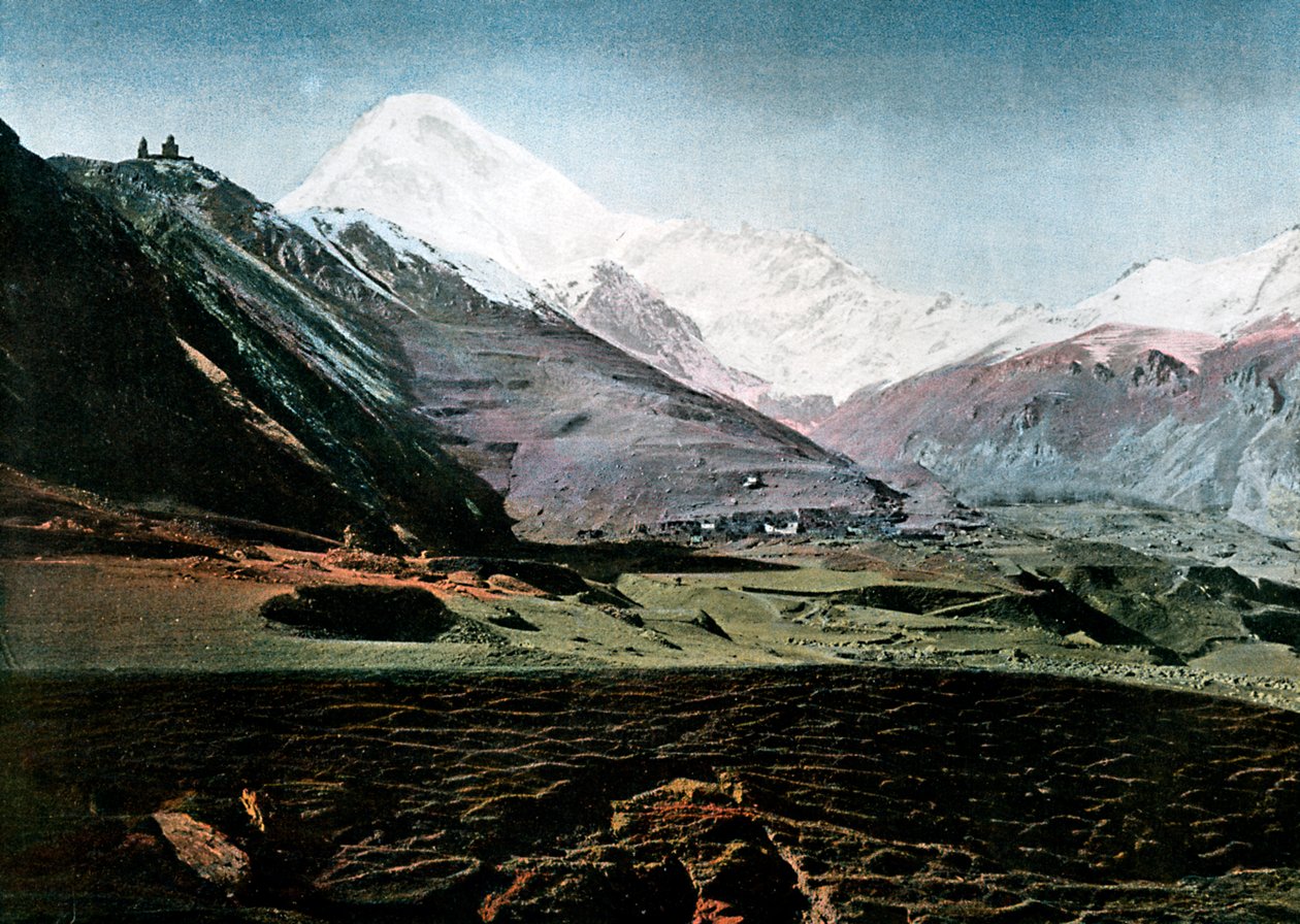 Monte Kazbek, Cáucaso, c1890 de Gillot