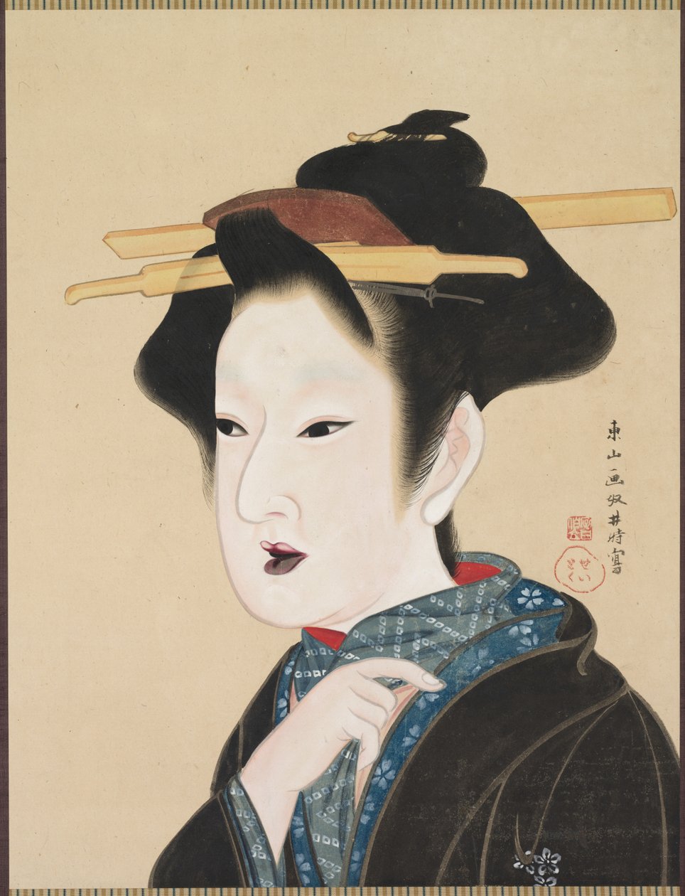 Retrato de una mujer, siglo XIX de Gion Seitoku