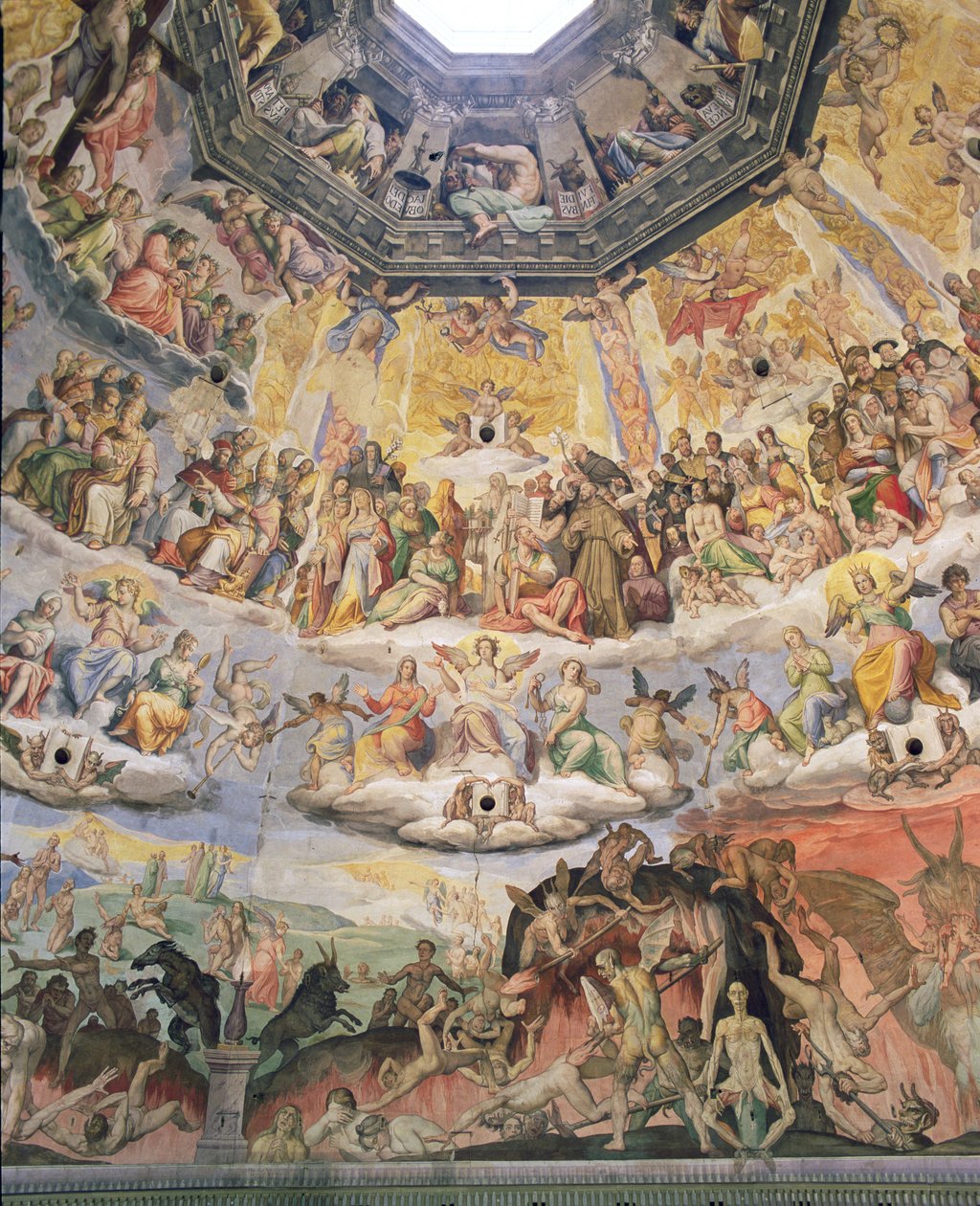 El Juicio Final, detalle de la cúpula del Duomo, 1572-79 de Giorgio Vasari