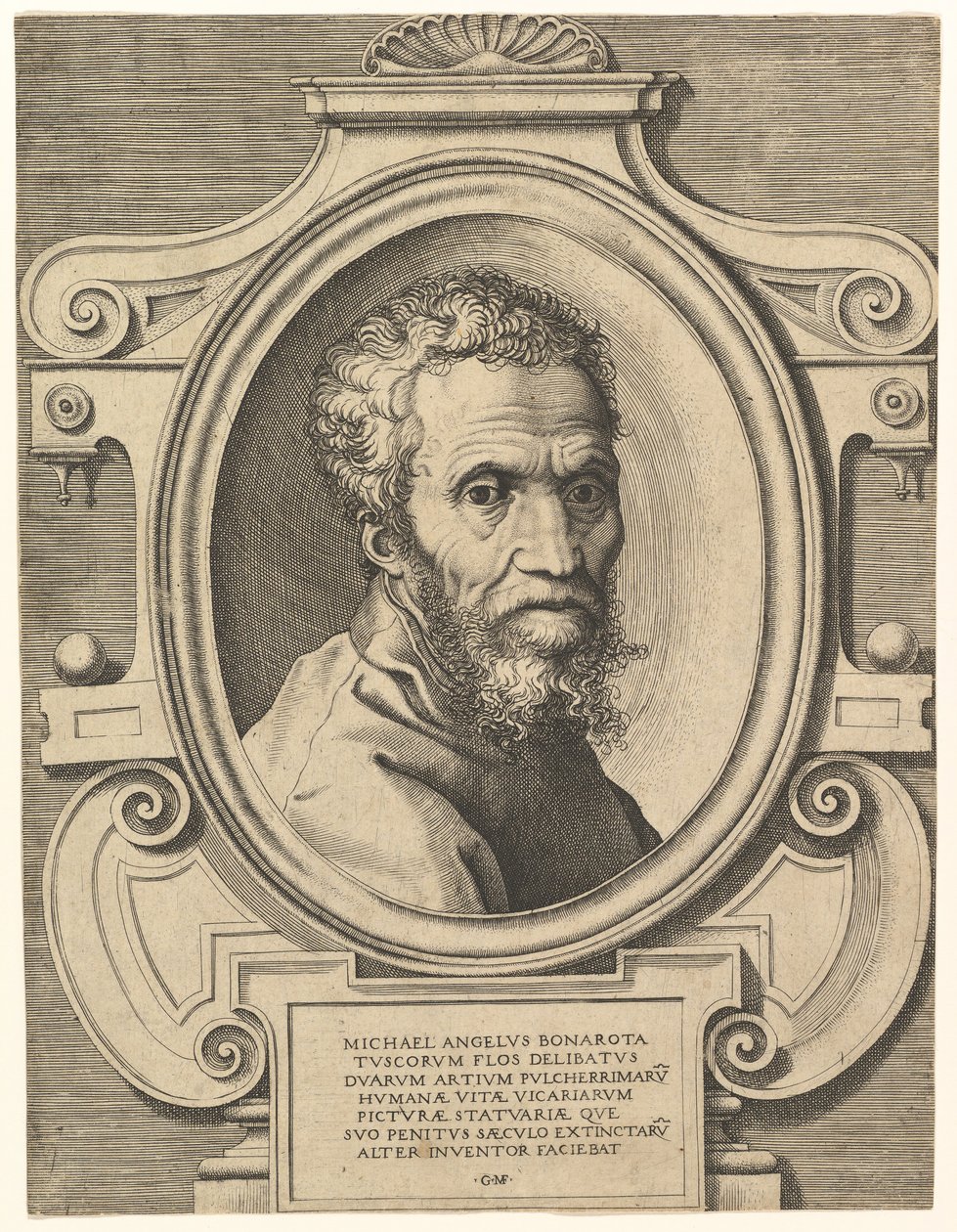 Retrato de Miguel Ángel, después de 1564 de Giorgio Ghisi