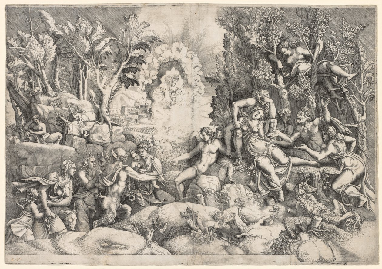La muerte de Procris, c. 1540 de Giorgio Ghisi