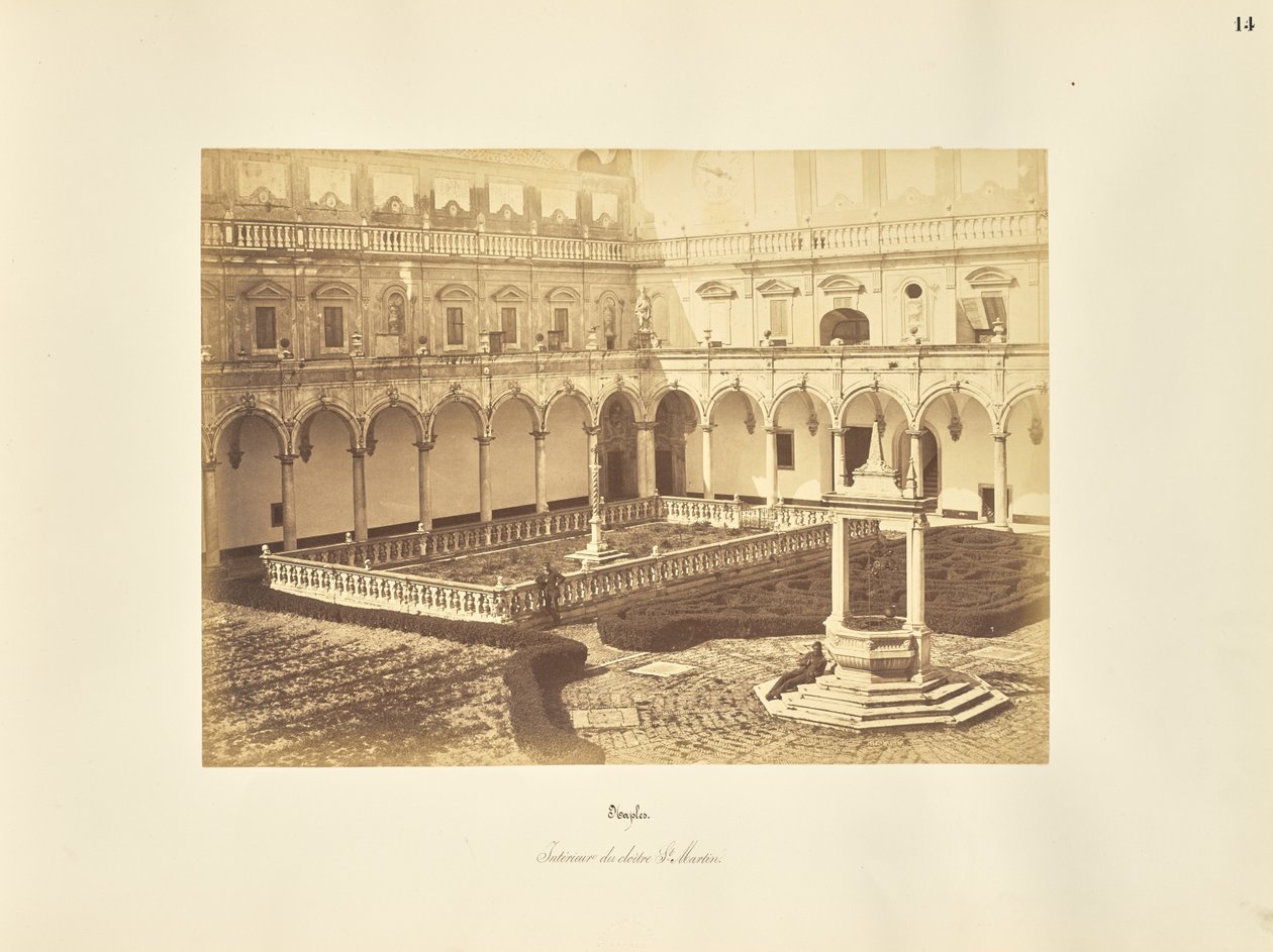 Nápoles. Interior del claustro de San Martín. de Giorgio Sommer