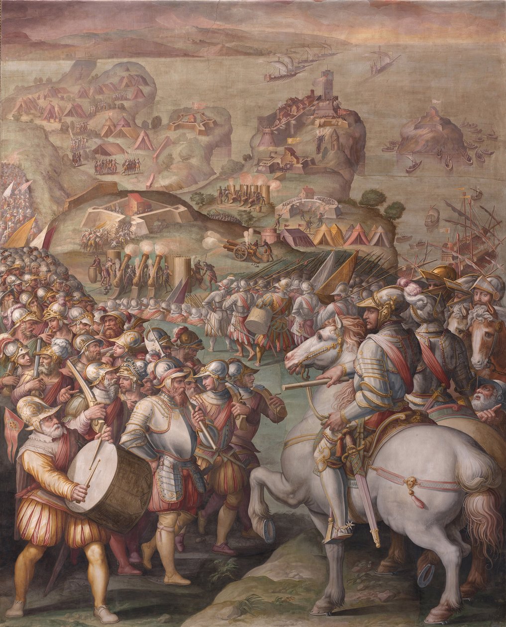 Captura de Porto Ercole, 1568-1570 de Giorgio Vasari