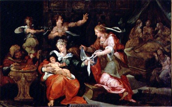 El nacimiento de la Virgen de Giorgio Vasari