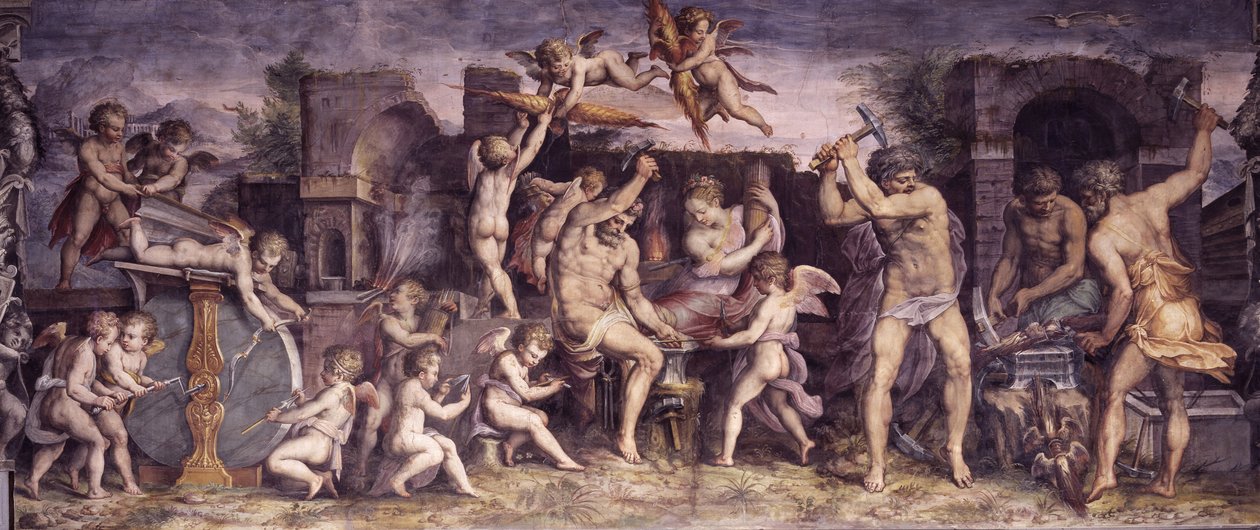 La fragua de Vulcano de Giorgio Vasari