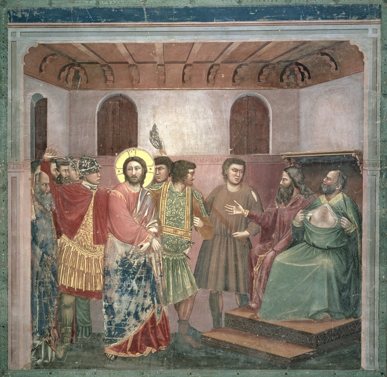 Cristo Ante Caifás, c.1305 de Giotto di Bondone