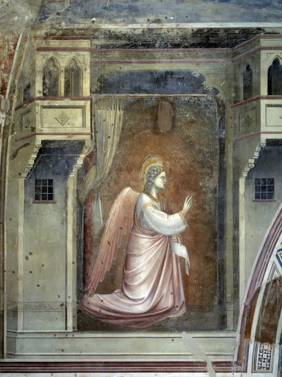 La Anunciación: El Arcángel Gabriel, c.1305 (fresco) de Giotto (c.1266 1337)