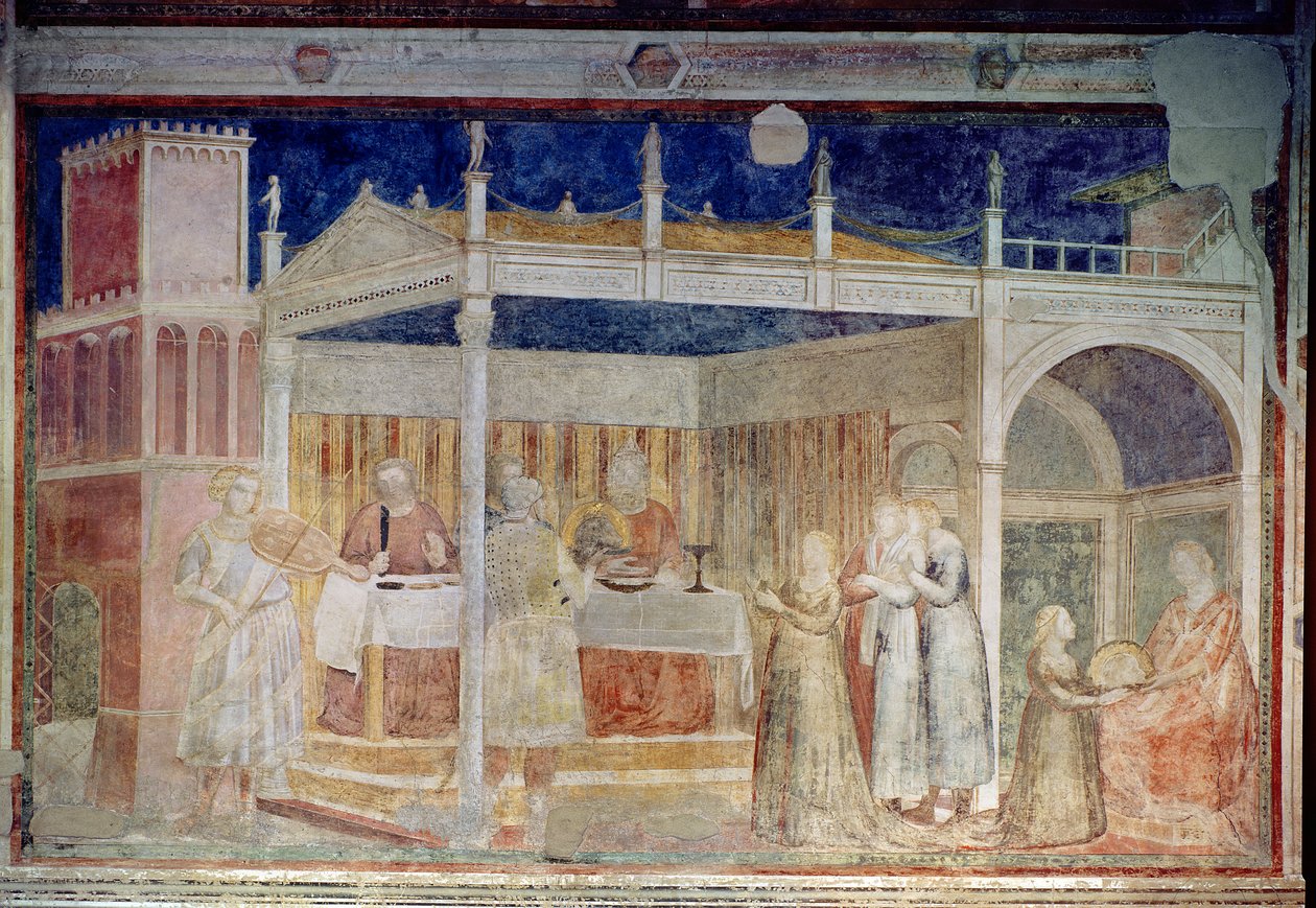 El banquete de Herodes, de la Capilla Peruzzi de Giotto di Bondone