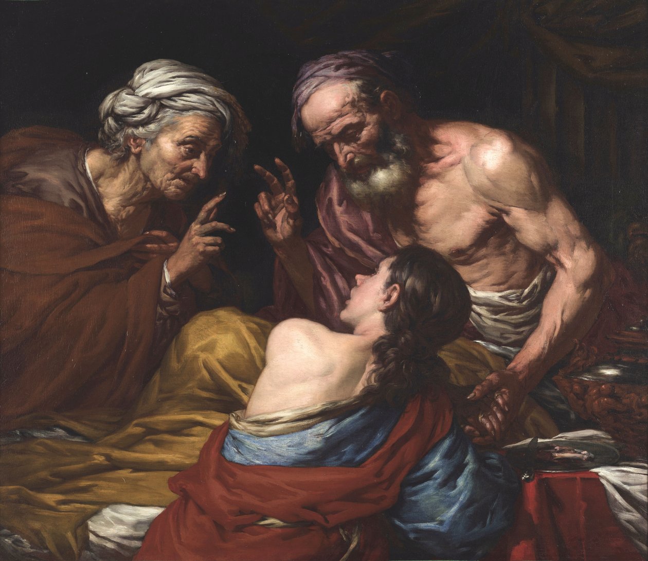 Isaac bendice a Jacob de Giovan Battista Langetti