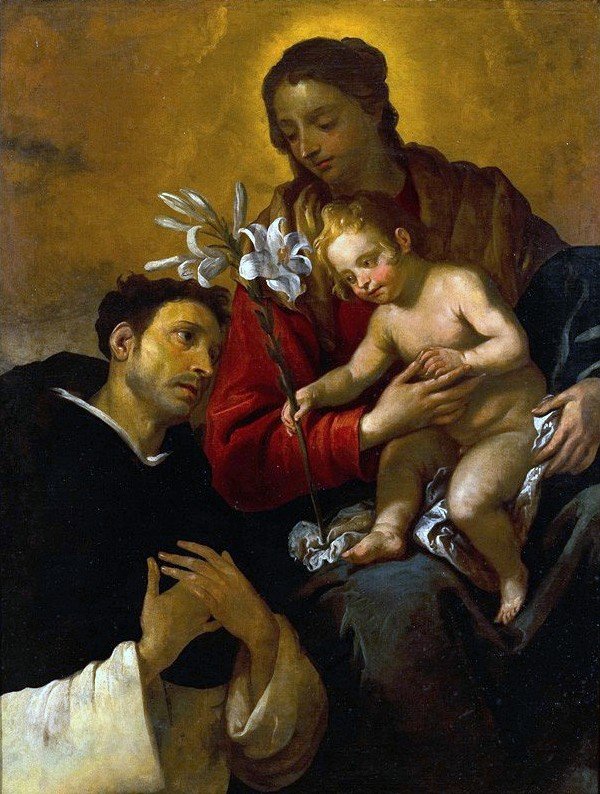 Madonna y el Niño con San Domingo de Giovanni Andrea de Ferrari