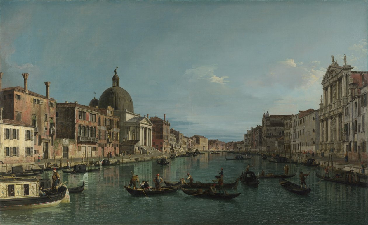 Venecia - El Gran Canal con S. Simeone Piccolo de Giovanni Antonio Canal