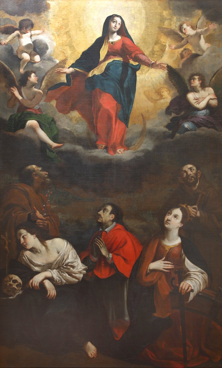 Inmaculada Concepción con Santos de Giovanni Battista Mercati