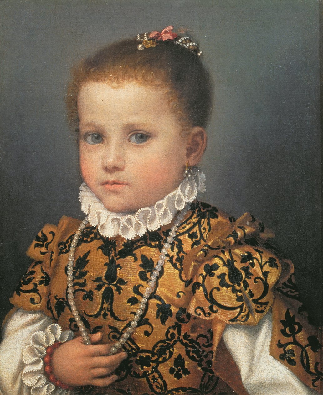 Retrato de una niña de Giovanni Battista Moroni
