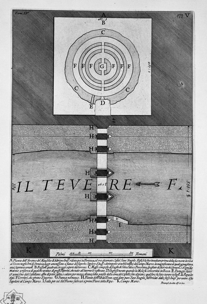 Mausoleo de Adriano de Giovanni Battista Piranesi