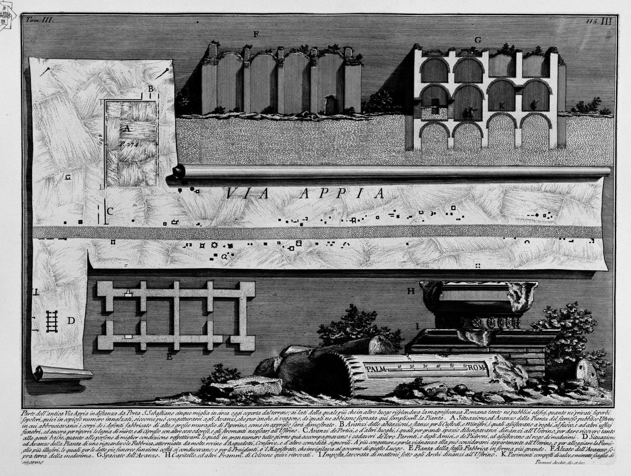 Vía Apia de Giovanni Battista Piranesi