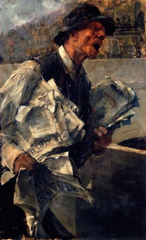 El vendedor de periódicos en París de Giovanni Boldini
