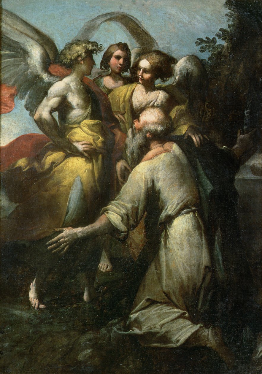 Abraham y los tres ángeles de Giovanni Donducci