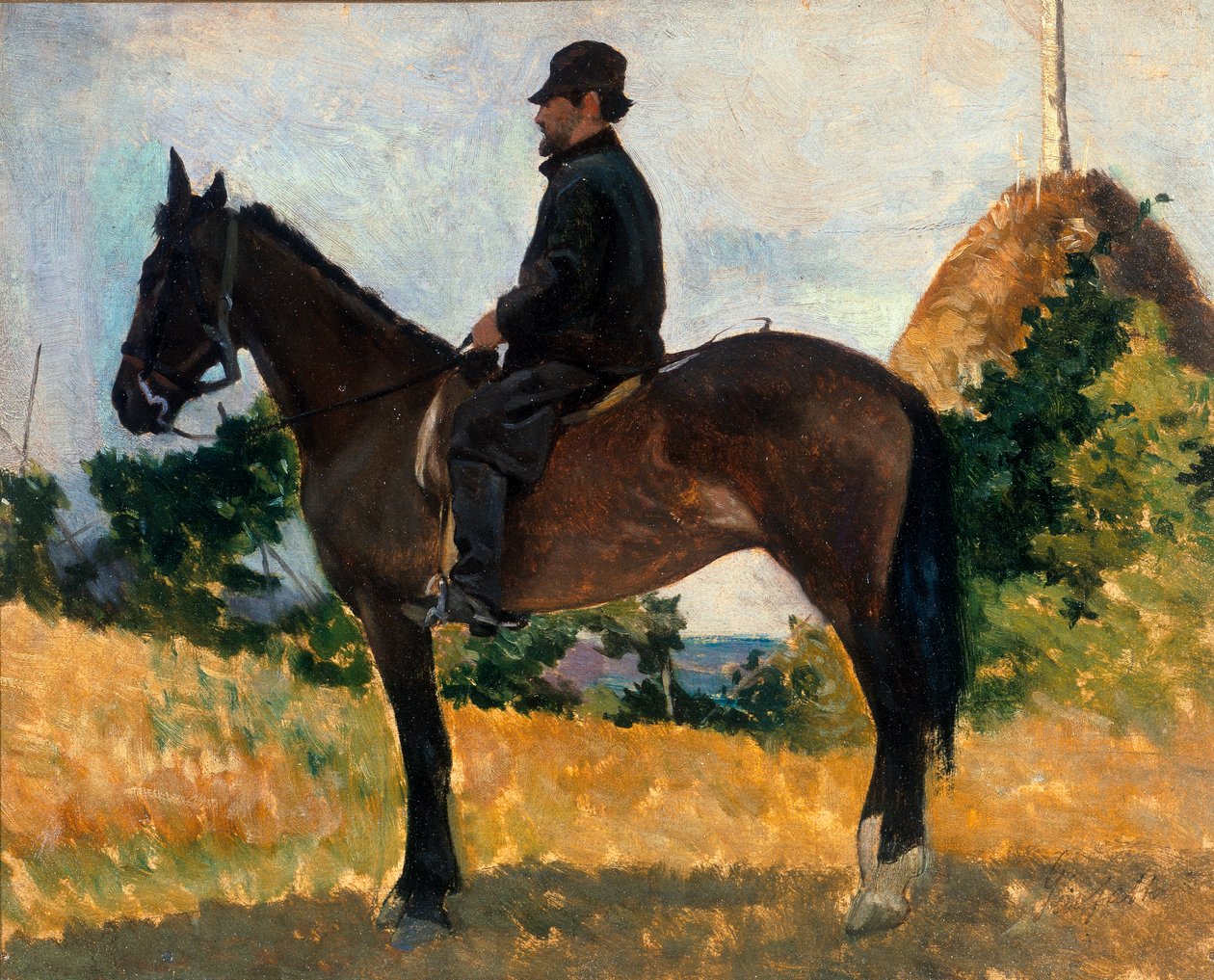 Diego Martelli a caballo de Giovanni Fattori
