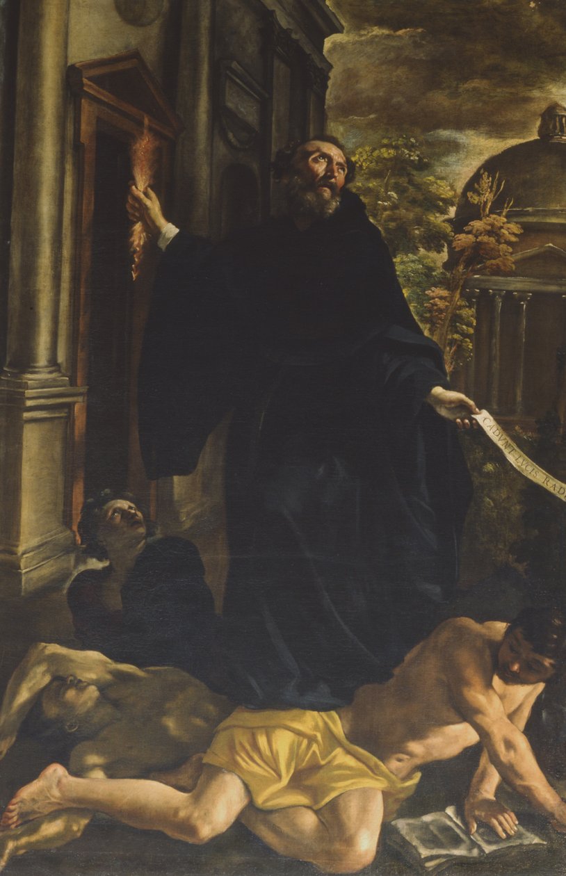 San Agustín disipa a los herejes de Giovanni Lanfranco
