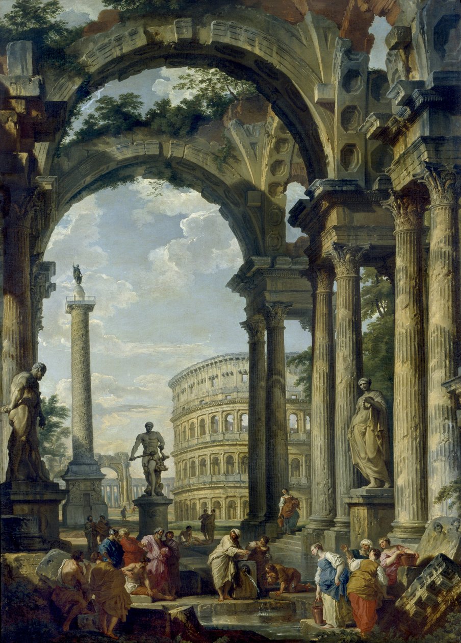 Capricho Romano, siglo XVIII de Giovanni Paolo Pannini