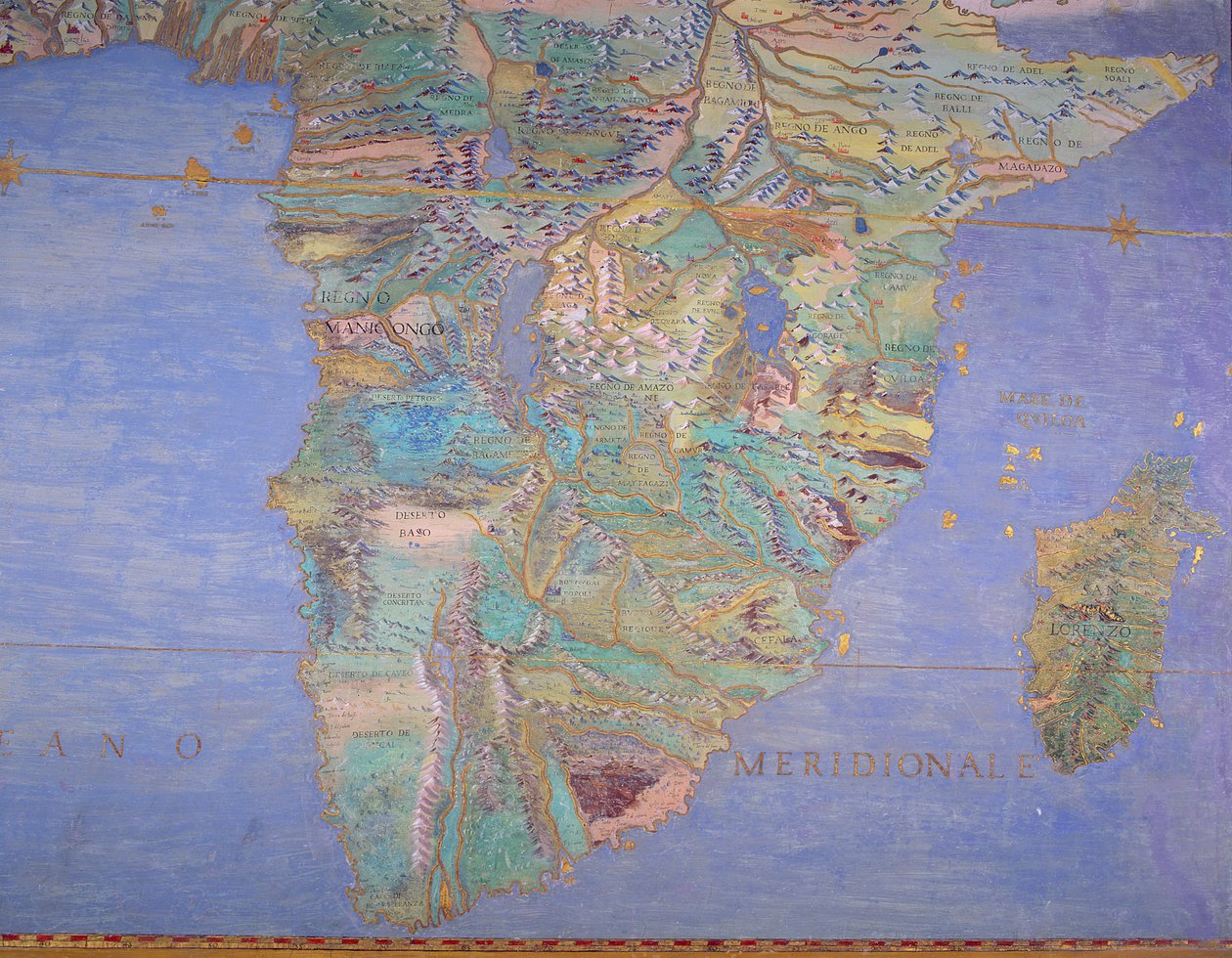 Mapa de la India del siglo XVI, de la 