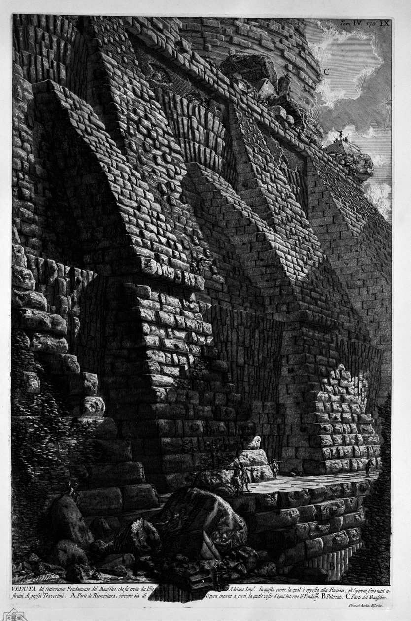 Mausoleo de Adriano de Giovanni Battista Piranesi