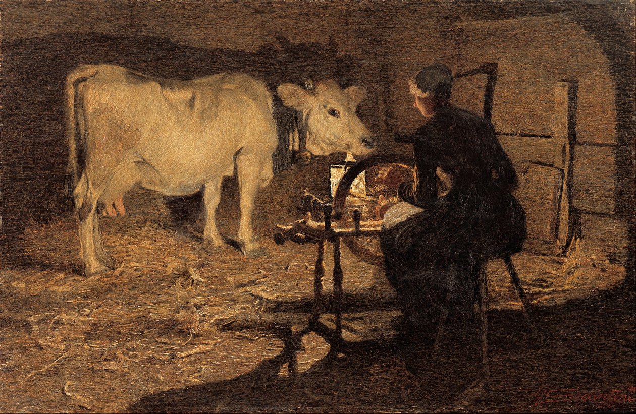 Hilando de Giovanni Segantini