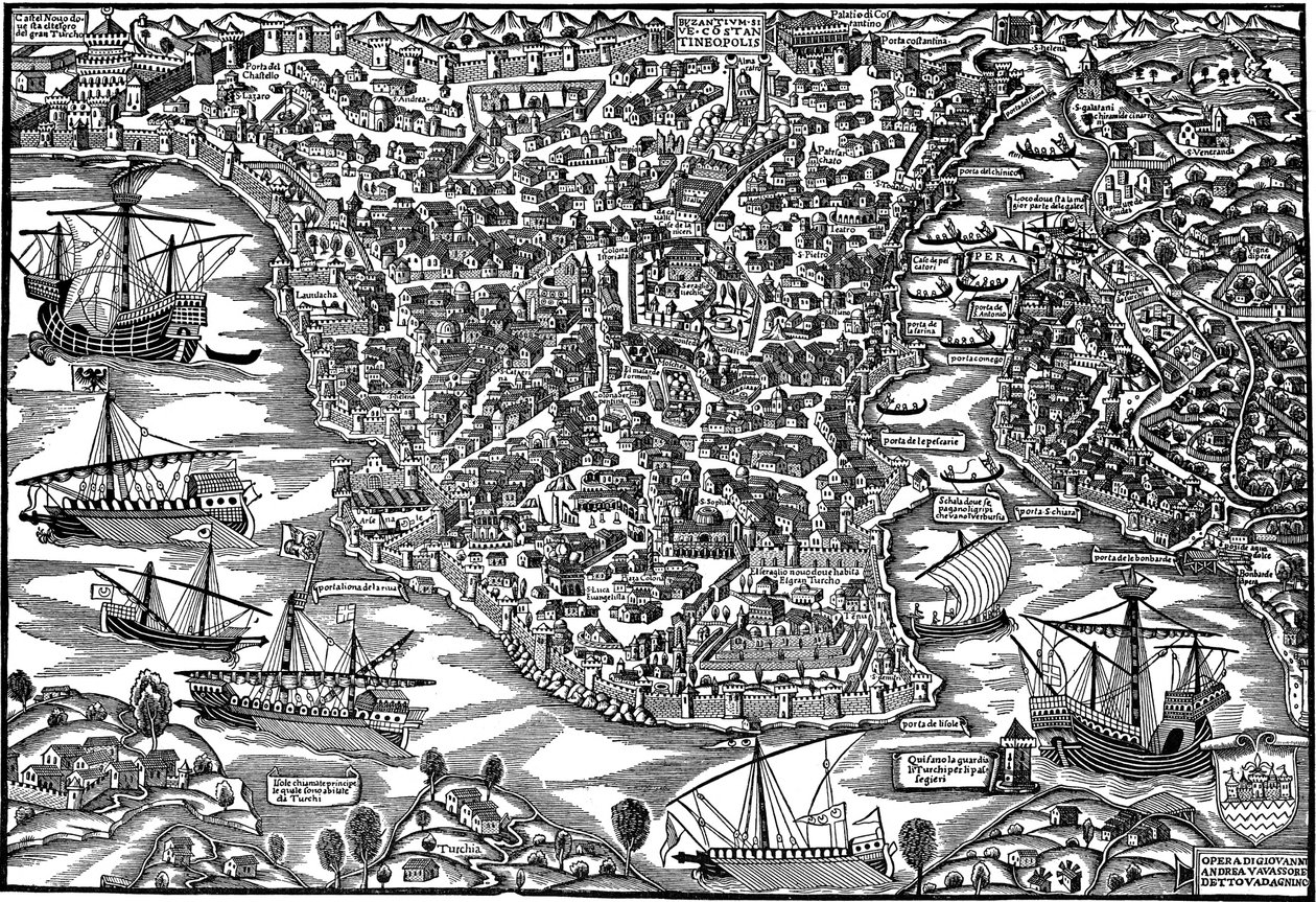 Constantinopla, mediados del siglo XVI de Giovanni Andrea Vavassori