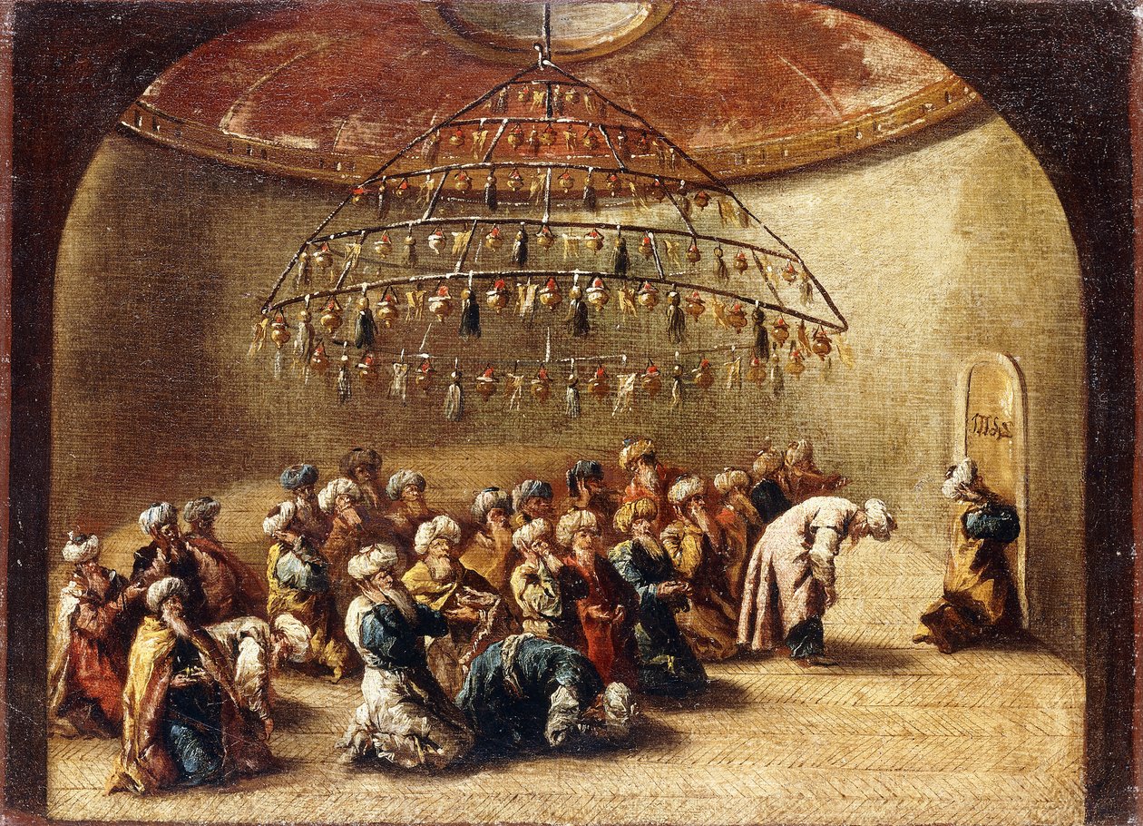 Turcos Rezando en una Mezquita de Giovanni Antonio Guardi