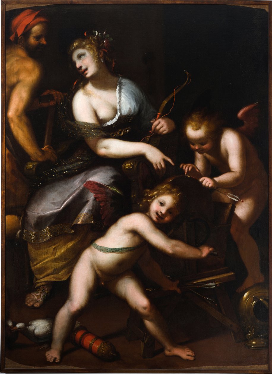 La preparación de las flechas de Cupido de Giovanni Battista Paggi