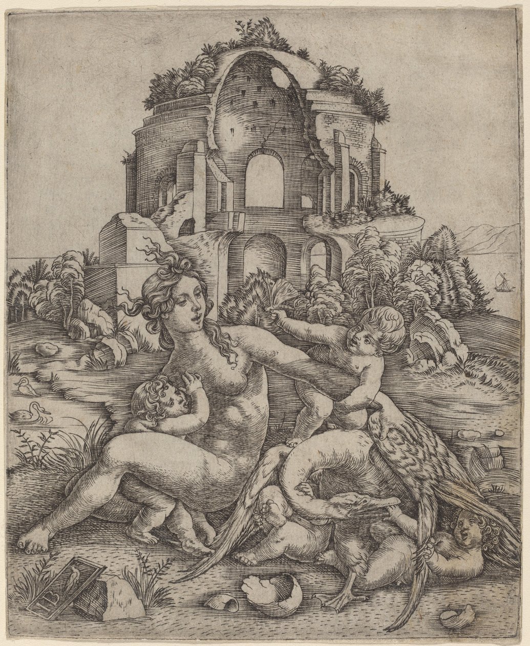 Leda y el cisne de Giovanni Battista Palumba