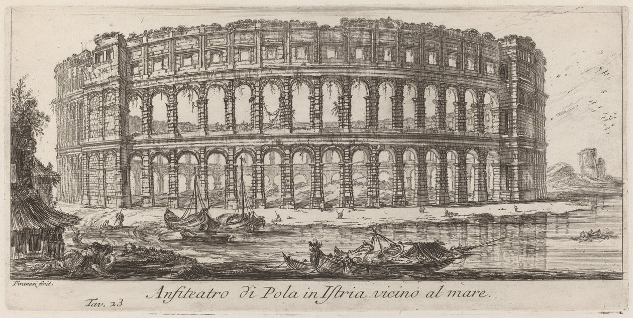 Anfiteatro de Pula en Istria de Giovanni Battista Piranesi