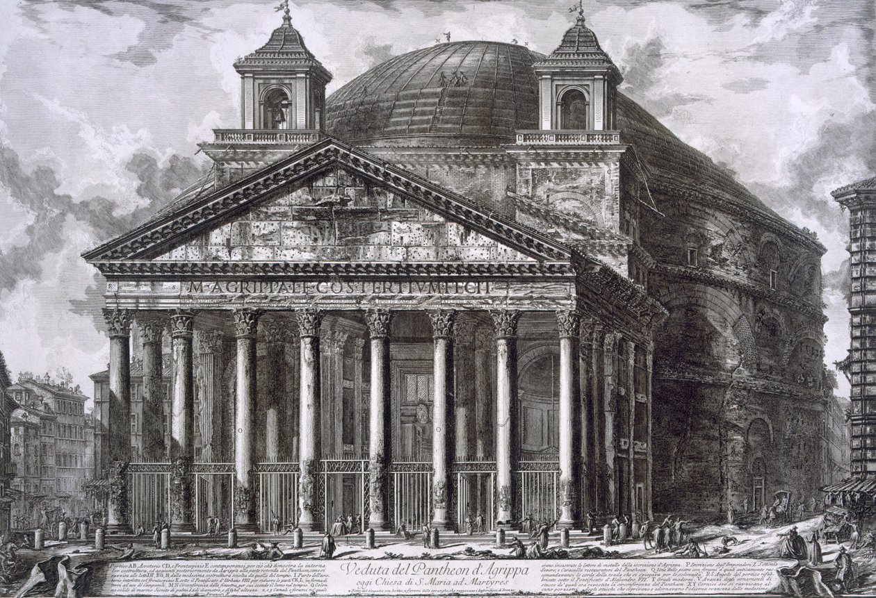 Panteón de Agripa, Roma (grabado) de Giovanni Battista Piranesi
