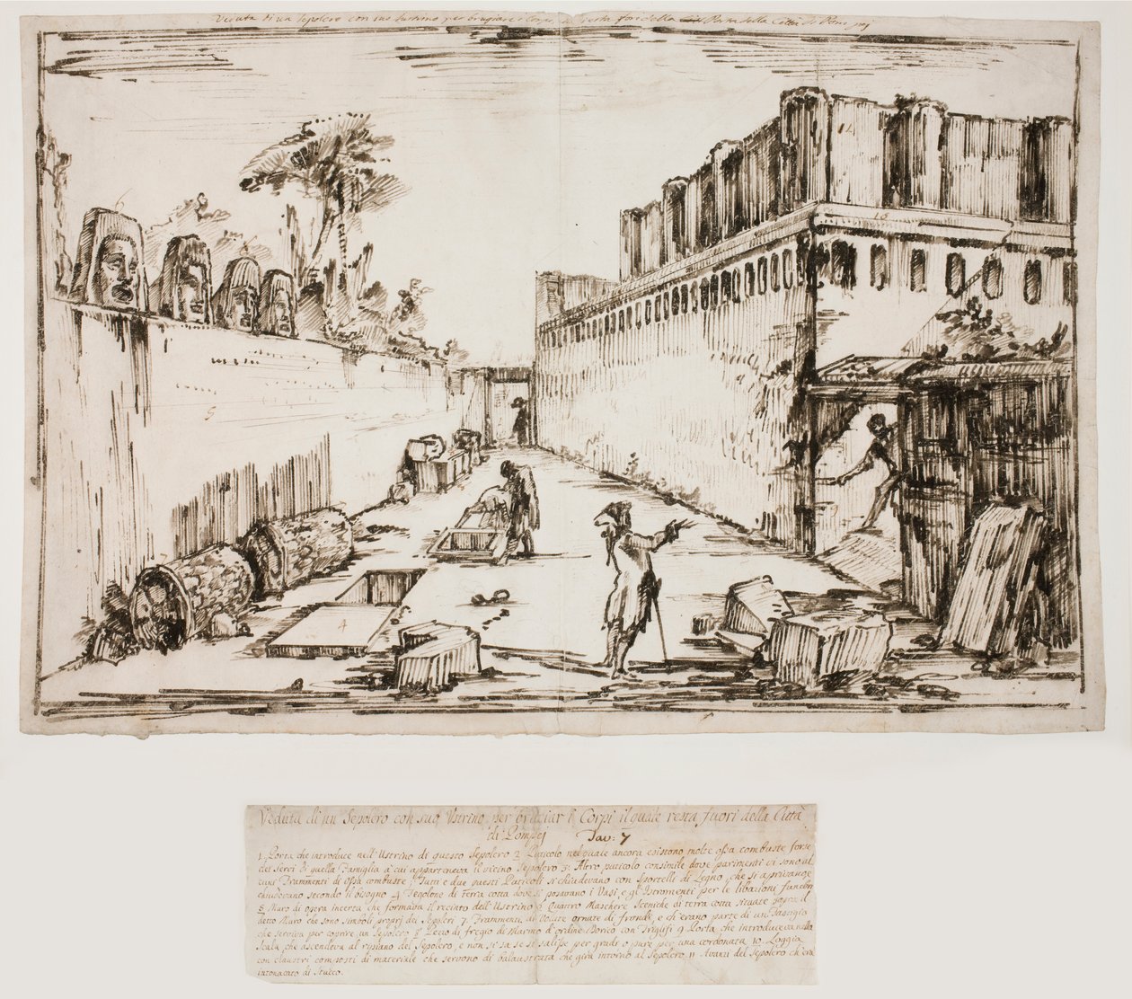 La tumba de los Istacidi, Pompeya de Giovanni Battista Piranesi