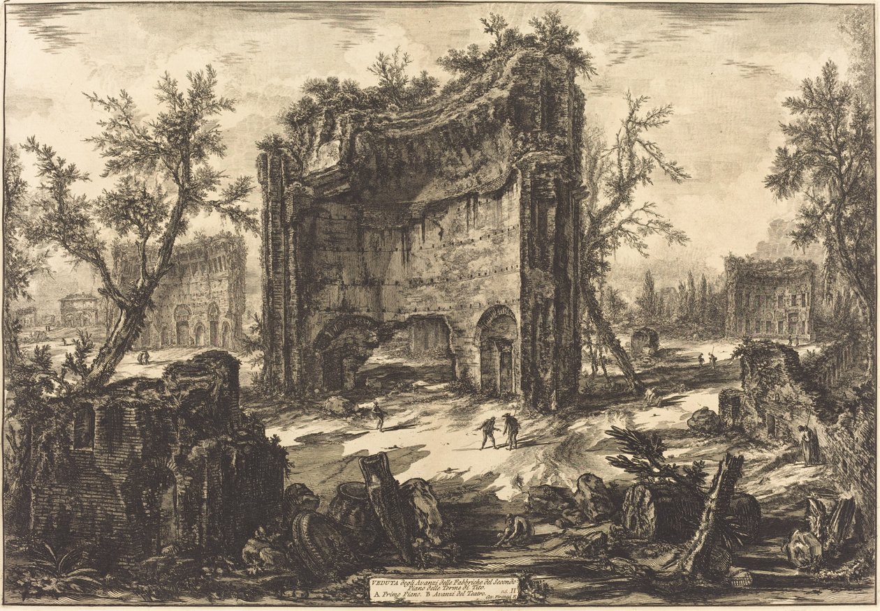 Vista ... de las Termas de Tito de Giovanni Battista Piranesi