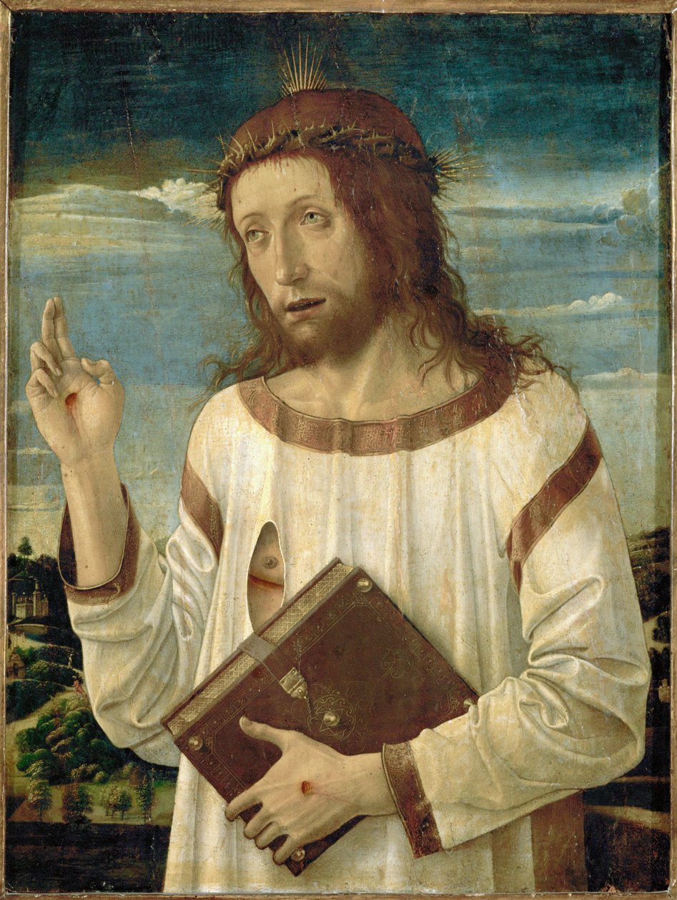 La bendición de Cristo ... de Giovanni Bellini