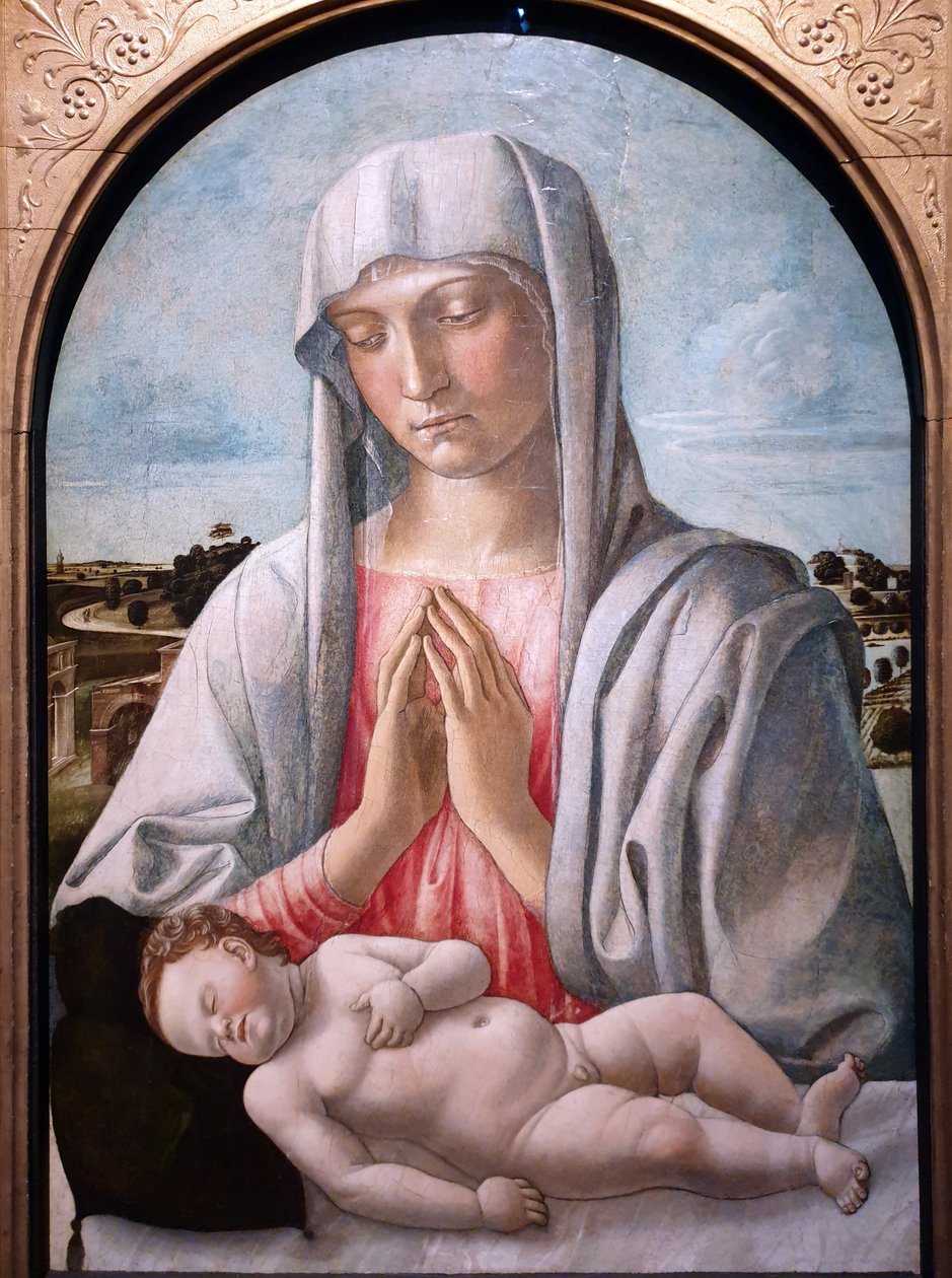 La Virgen adora al Niño dormido de Giovanni Bellini